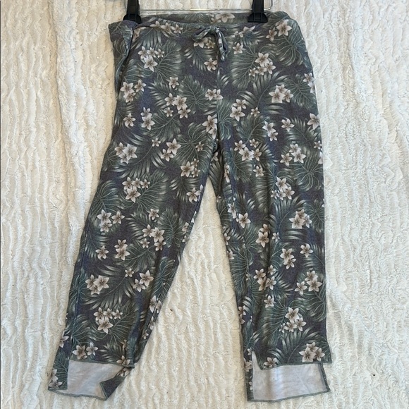 Chaser Pants - Chaser soft casual tropical Floral Print hi low hem jogger sweatPants small new